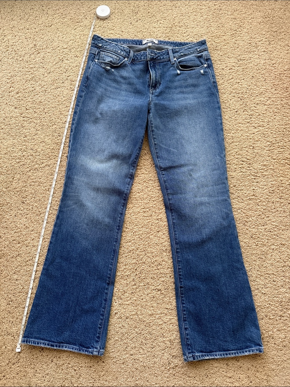 PAIGE Women's Flared Jeans in Medium Blue Wash